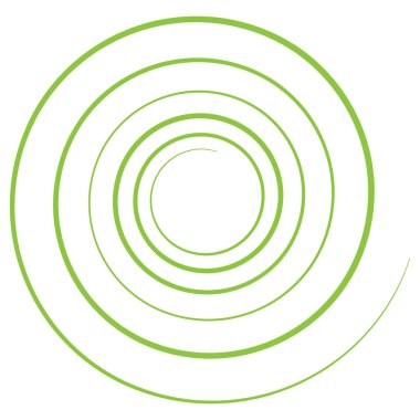 Soyut spiral, kıvır. Radyal girdap, kıvrımlı çizgi elementi. Dairesel, eşmerkezli döngü kancası. Dönen kasırga tasarımı şekli, Kasırga, kasırga çizimi. Parıldayan volta, girdap, kıvrım