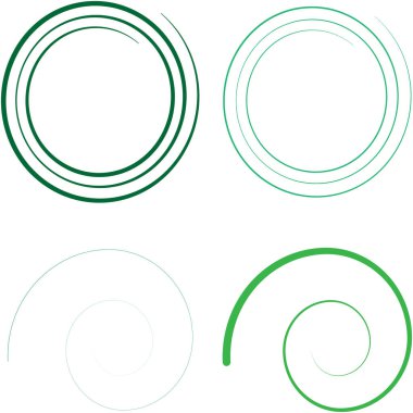 Soyut spiral, kıvır. Radyal girdap, kıvrımlı çizgi elementi. Dairesel, eşmerkezli döngü kancası. Dönen kasırga tasarımı şekli, Kasırga, kasırga çizimi. Parıldayan volta, girdap, kıvrım