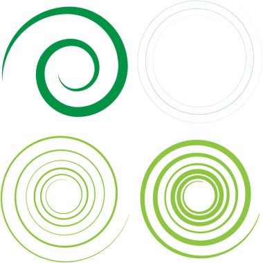 Soyut spiral, kıvır. Radyal girdap, kıvrımlı çizgi elementi. Dairesel, eşmerkezli döngü kancası. Dönen kasırga tasarımı şekli, Kasırga, kasırga çizimi. Parıldayan volta, girdap, kıvrım