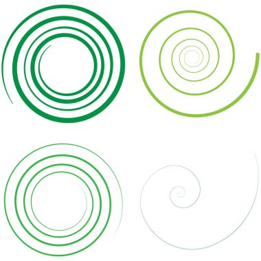 Soyut spiral, kıvır. Radyal girdap, kıvrımlı çizgi elementi. Dairesel, eşmerkezli döngü kancası. Dönen kasırga tasarımı şekli, Kasırga, kasırga çizimi. Parıldayan volta, girdap, kıvrım
