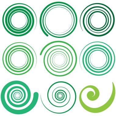 Soyut spiral, kıvır. Radyal girdap, kıvrımlı çizgi elementi. Dairesel, eşmerkezli döngü kancası. Dönen kasırga tasarımı şekli, Kasırga, kasırga çizimi. Parıldayan volta, girdap, kıvrım