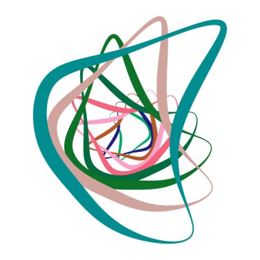 Spiral, girdap, dönme elementi ayarlandı. Soyut vektör