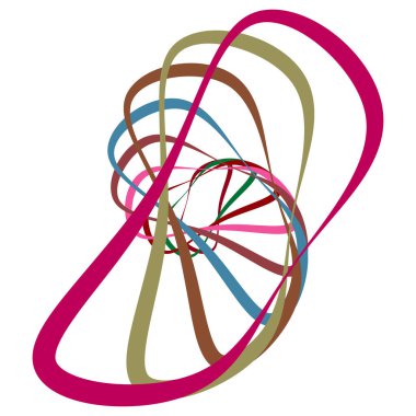 Spiral, girdap, dönme elementi ayarlandı. Soyut vektör