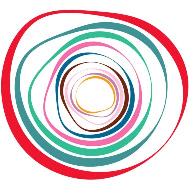 Spiral, girdap, dönme elementi ayarlandı. Soyut vektör