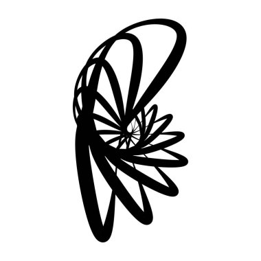 Spiral, girdap, dönme elementi ayarlandı. Soyut vektör