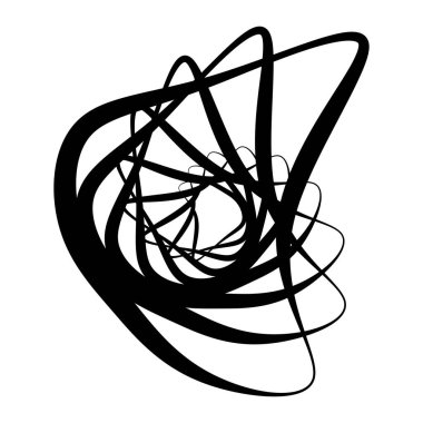 Spiral, girdap, dönme elementi ayarlandı. Soyut vektör