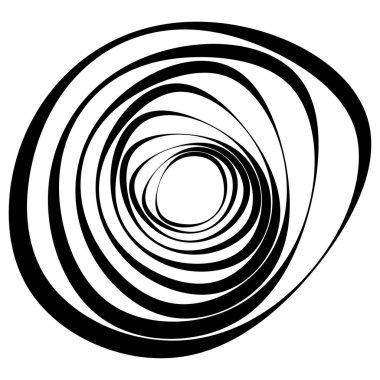 Spiral, girdap, dönme elementi ayarlandı. Soyut vektör