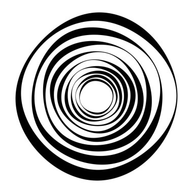 Spiral, girdap, dönme elementi ayarlandı. Soyut vektör