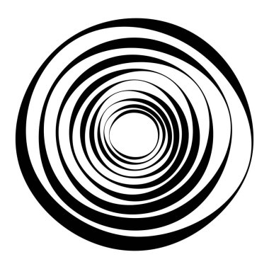 Spiral, girdap, dönme elementi ayarlandı. Soyut vektör