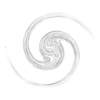 Dönme efektli döngü tasarımı ögesi. Soyut sapma dairesi sarmalı