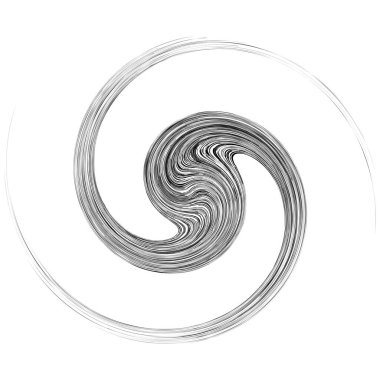 Dönme efektli döngü tasarımı ögesi. Soyut sapma dairesi sarmalı