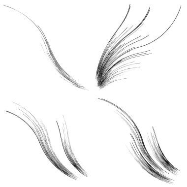 Organik ot, kıvrımlı çimenler, dalgalı çizgiler.