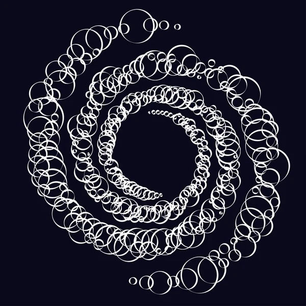 Puntos Espiral Circular Punteada Giro Giro Círculos Stippling Diseño Puntillista — Archivo Imágenes Vectoriales