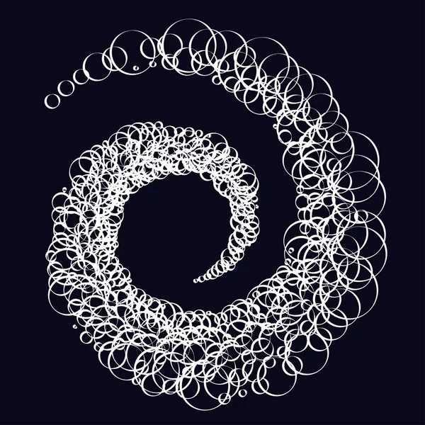 Puntos Espiral Circular Punteada Giro Giro Círculos Stippling Diseño Puntillista — Archivo Imágenes Vectoriales