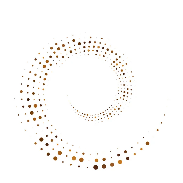 Pois Spirale Circulaire Pointillée Tourbillon Tourbillon Cercles Stippling Design Pointilliste — Image vectorielle