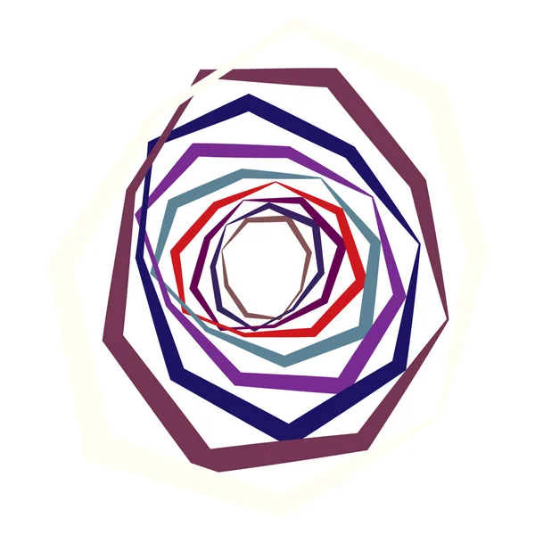 Spirale Vortice Elemento Rotazione Impostato Vettore Astratto — Vettoriale Stock