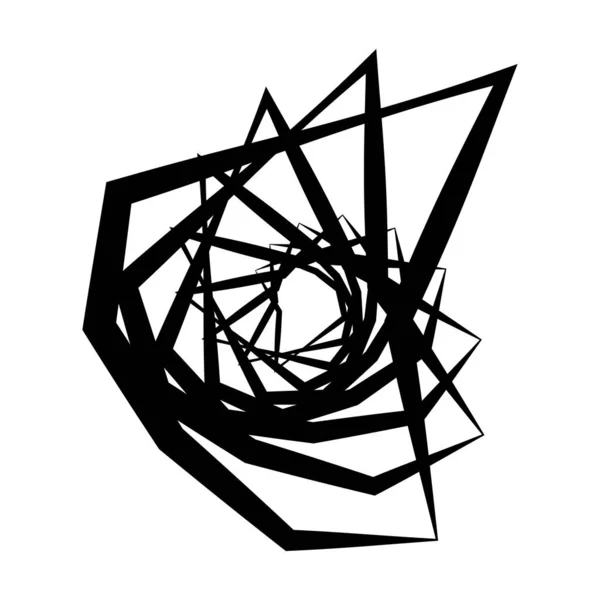 Spiral Virvlande Virvlande Element Abstrakt Vektor — Stock vektor