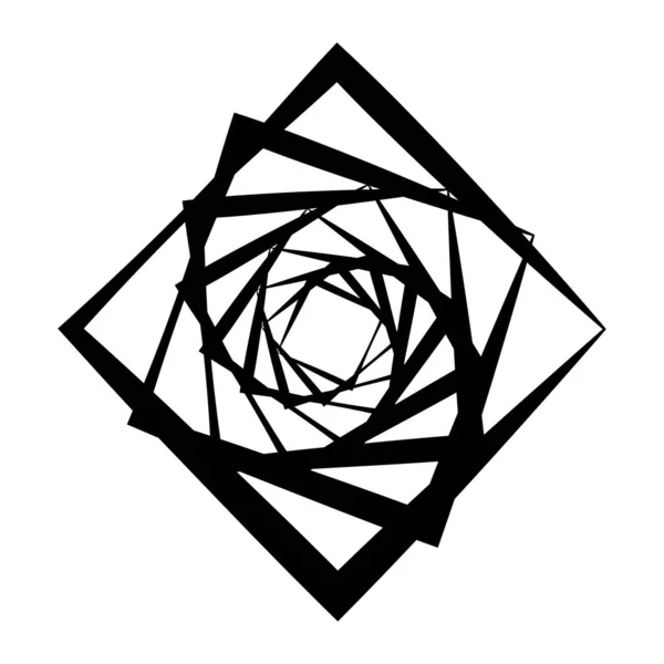 Spiral Swirl Twirl Element Set Abstract Vector — Stock Vector
