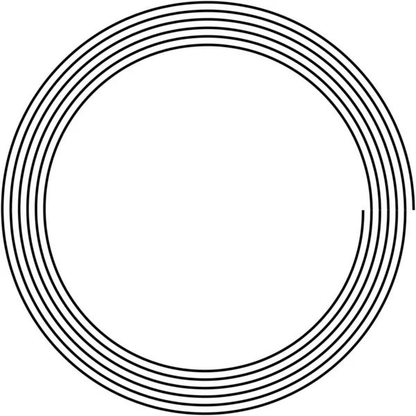 阿基米德 算术抽象螺旋线 旋转设置在白色 螺旋体 耳蜗形状 种群矢量图解 剪贴画 — 图库矢量图片