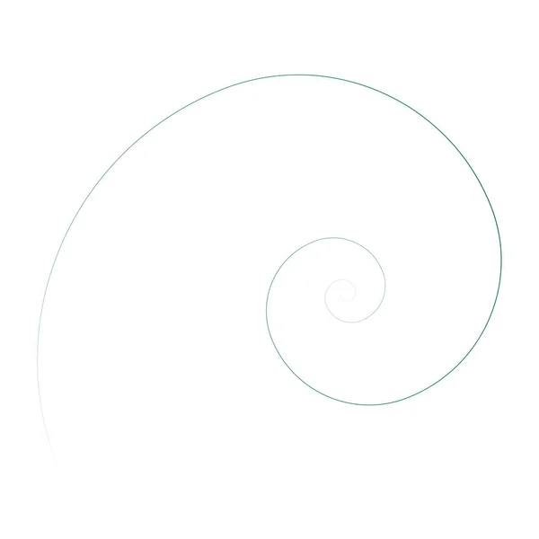 Abstrakcyjna Spirala Skręt Promieniowy Wir Zakręt Krzywizny Element Linii Okrągły — Wektor stockowy