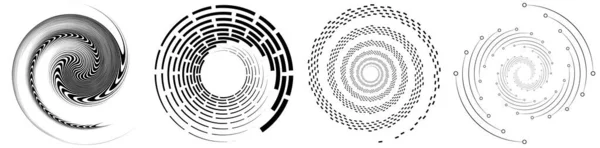 나선형 소용돌이형 휘저어 회전하며 모양을 반사기 — 스톡 벡터