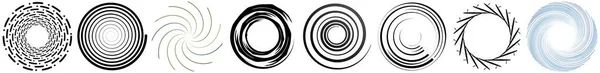 Spiral Virvlande Virvlande Element Roterande Cirkulär Form Vektor Illustration — Stock vektor