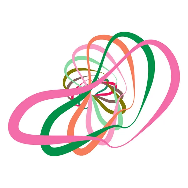 Spiral Swirl Twirl Element Set Abstract Vector — Stock Vector