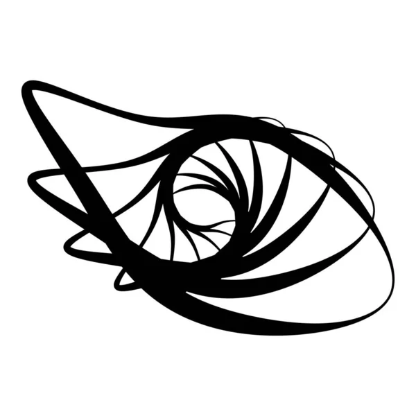 Spirale Vortice Elemento Rotazione Impostato Vettore Astratto — Vettoriale Stock