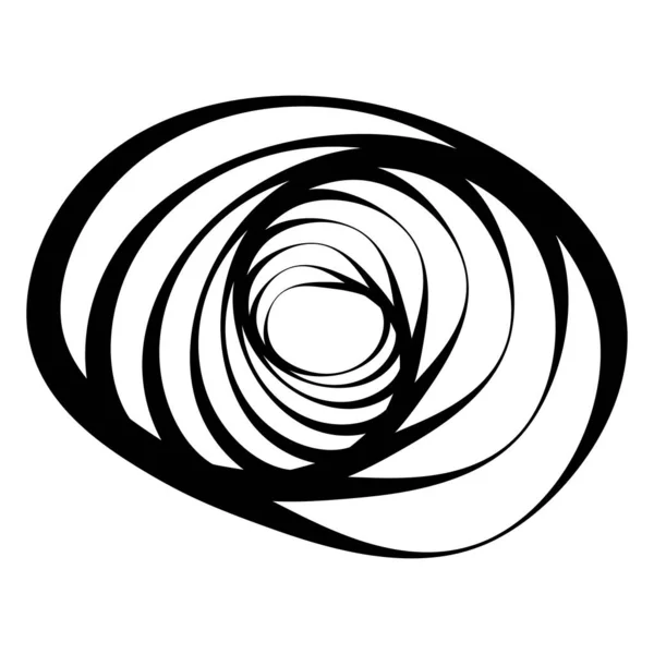 Спіральний Вихровий Вихровий Набір Елементів Абстрактний Вектор — стоковий вектор