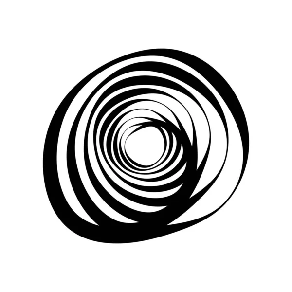 Spiral Swirl Twirl Element Set Abstract Vector — Stock Vector