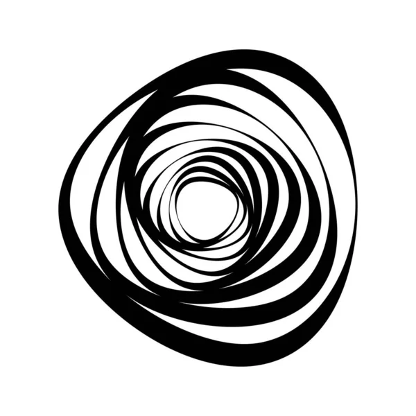 Spiral Swirl Twirl Element Set Abstrakter Vektor — Stockvektor