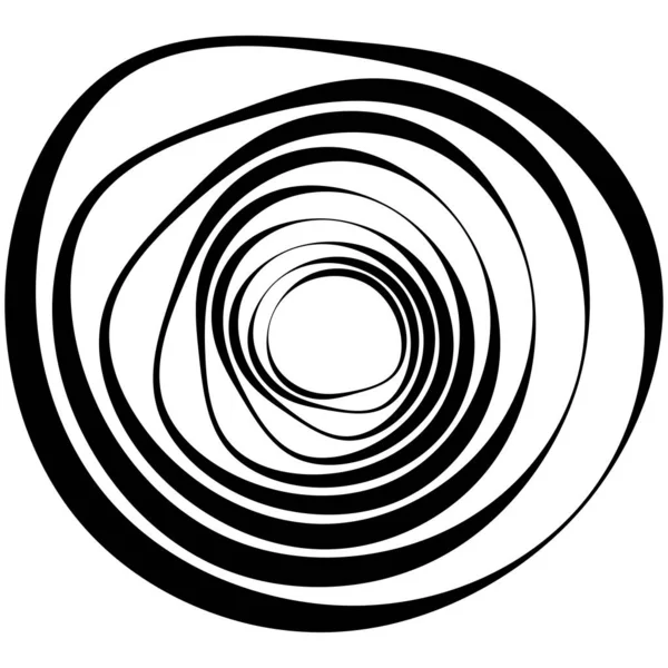 Espiral Remolino Conjunto Elementos Giratorios Vector Abstracto — Vector de stock