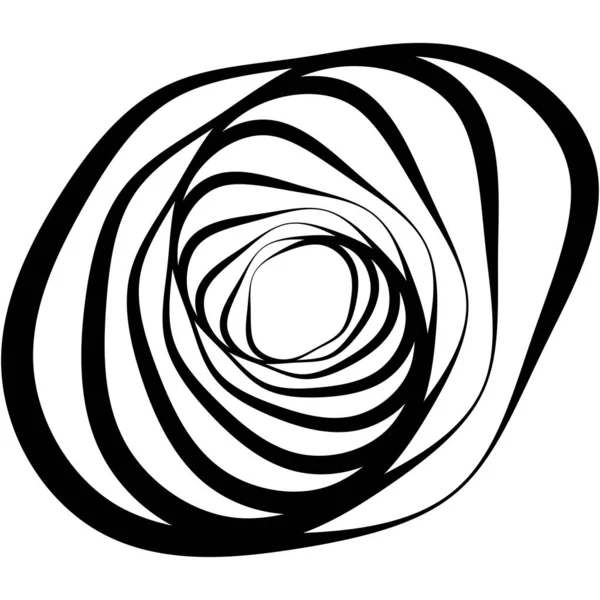 Espiral Remolino Conjunto Elementos Giratorios Vector Abstracto — Vector de stock