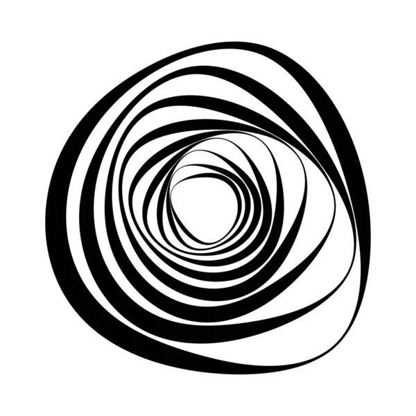 Espiral Remolino Conjunto Elementos Giratorios Vector Abstracto — Vector de stock