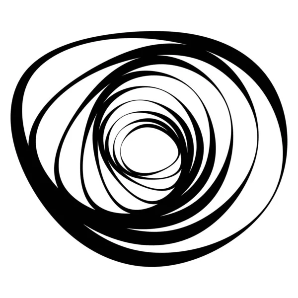 Spiral Swirl Twirl Element Set Abstract Vector — Stock Vector