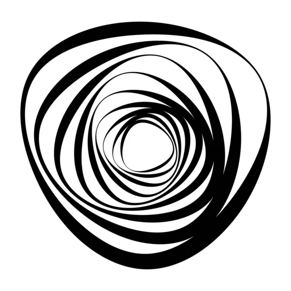 Espiral Remolino Conjunto Elementos Giratorios Vector Abstracto — Vector de stock