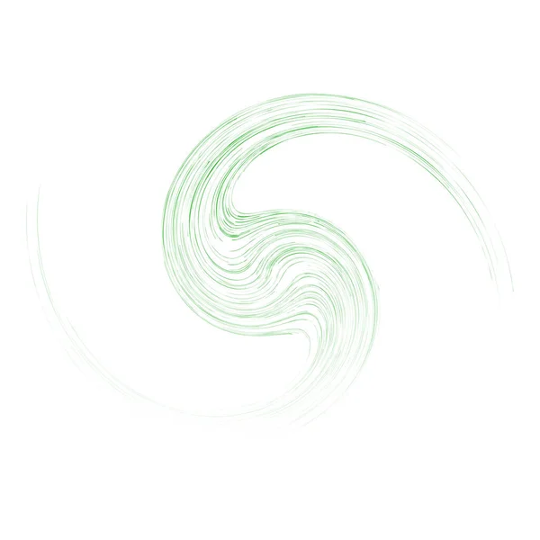 Abstrakt Bine Tendril Växt Cirkulär Spiral Som Biologi Ekosystem Och — Stock vektor