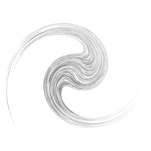 Cyclus Design Element Met Contort Spin Effect Abstracte Cirkelvormige Spiraal — Stockvector