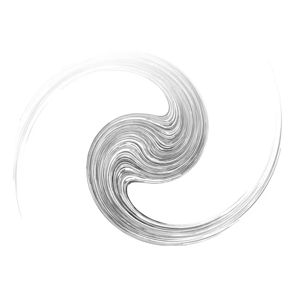 Cyclus Design Element Met Contort Spin Effect Abstracte Cirkelvormige Spiraal — Stockvector