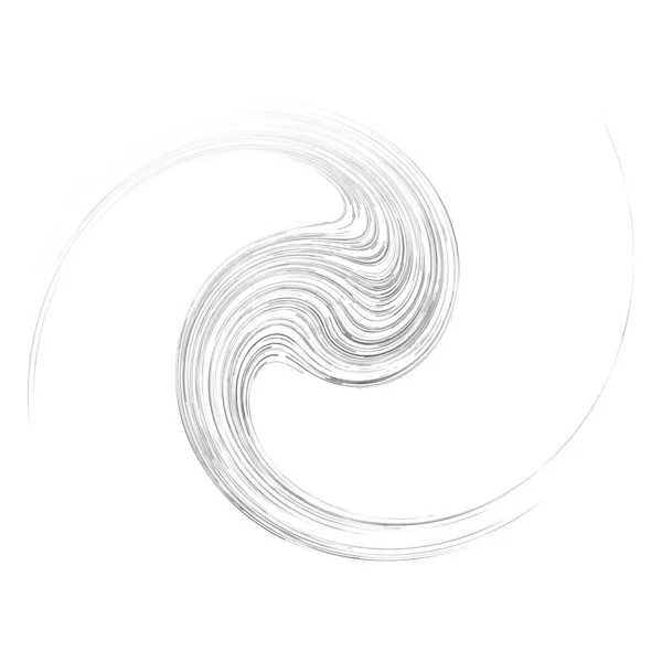 Cyclus Design Element Met Contort Spin Effect Abstracte Cirkelvormige Spiraal — Stockvector