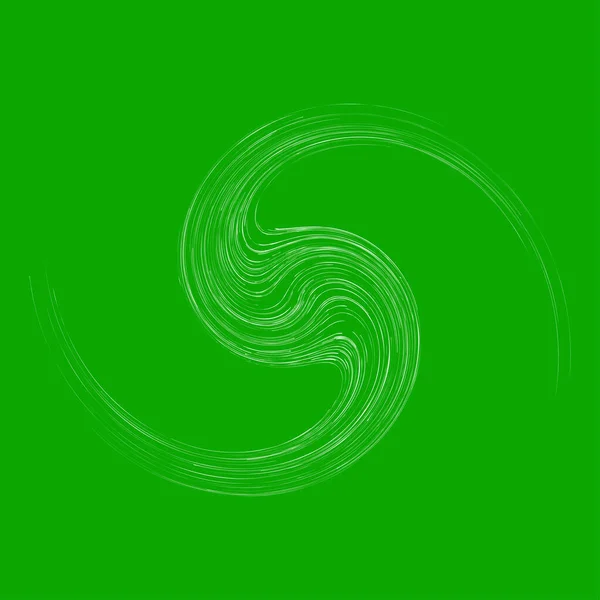 Bine Abstracto Espiral Circular Planta Tigres Como Iconos Biología Ecosistemas — Vector de stock