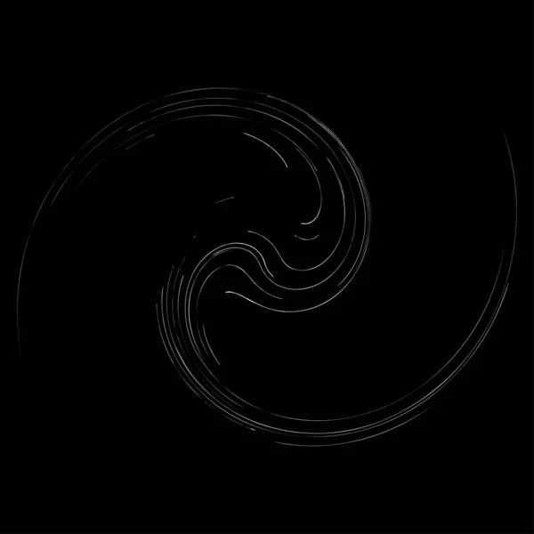 Cykel Designelement Med Kontur Spinn Effekt Abstrakt Svängcirkelspiral — Stock vektor