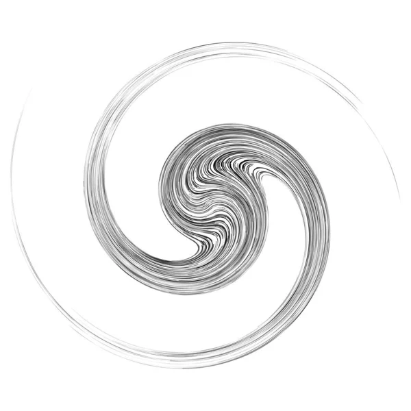 Cyclus Design Element Met Contort Spin Effect Abstracte Cirkelvormige Spiraal — Stockvector