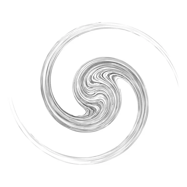 Cyclus Design Element Met Contort Spin Effect Abstracte Cirkelvormige Spiraal — Stockvector