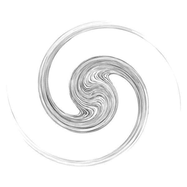 Cyclus Design Element Met Contort Spin Effect Abstracte Cirkelvormige Spiraal — Stockvector