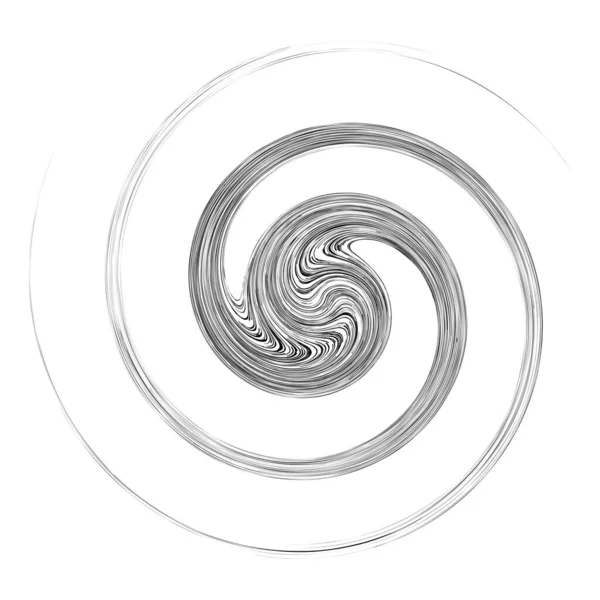 Elemento Diseño Ciclo Con Contorneado Efecto Giro Espiral Círculo Desviado — Vector de stock