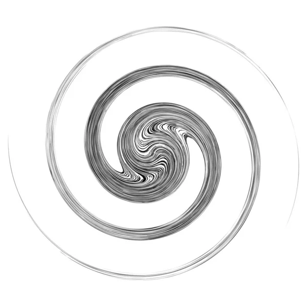 Zyklusgestaltungselement Mit Verrenkung Schleudereffekt Abstrakte Kreisspirale — Stockvektor