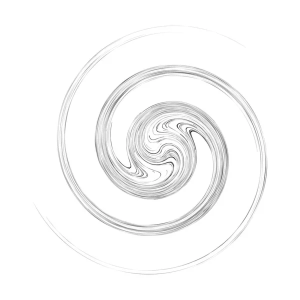 Cyclus Design Element Met Contort Spin Effect Abstracte Cirkelvormige Spiraal — Stockvector