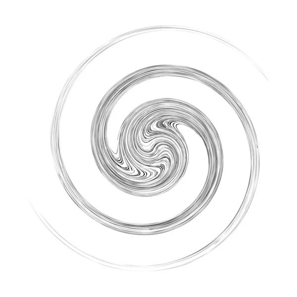 Cycle Design Element Contort Spin Effect Abstract Swerve Circlet Spiral — Stock Vector