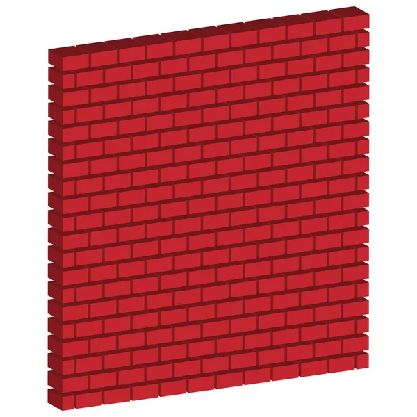 Rode Brickwall Bakstenen Muur Metselwerk Metselwerk Bouw Architectuurconcepten Icoon Voorraadillustratie — Stockvector